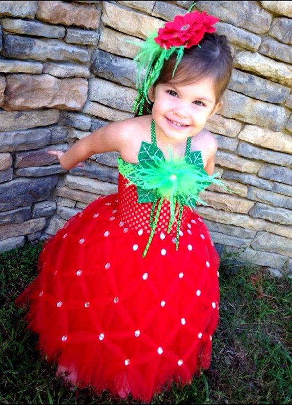 Strawberry Halloween Costume Tutu Dress