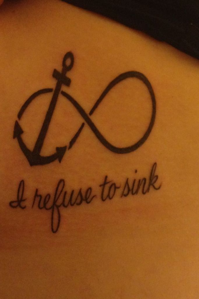 Strength Symbol Tattoo with Anchor