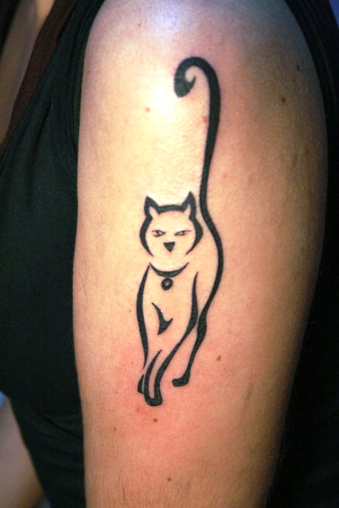 Tribal Cat Tattoo