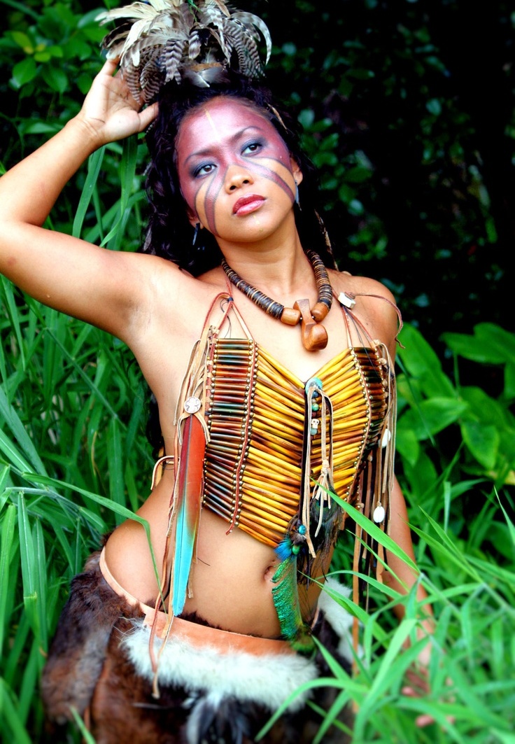 Tribal Warrior Woman Costume.