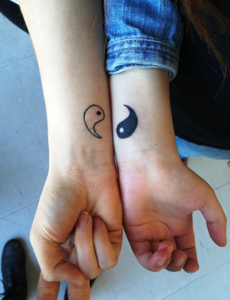 Yin and Yang Best Friend Tattoos