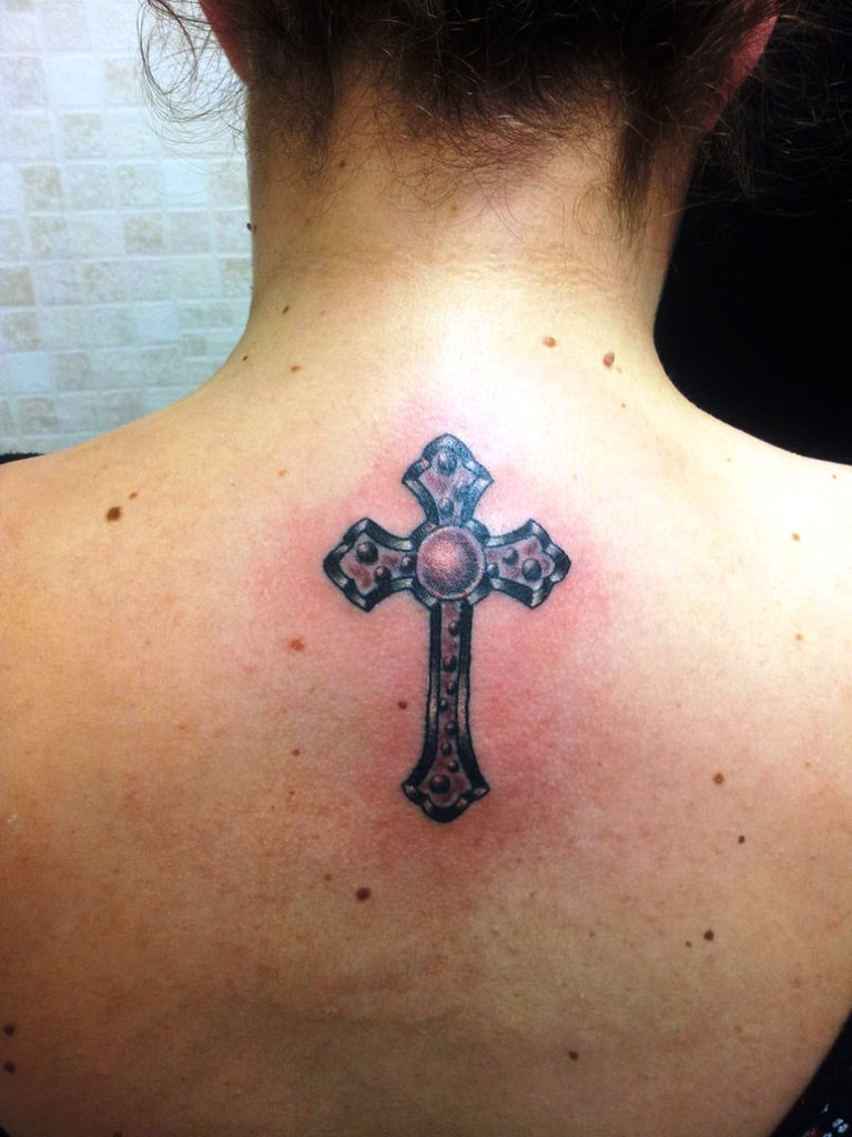 small cross tattoos for womens