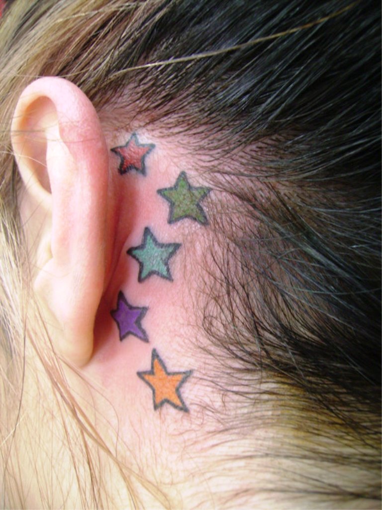 small ear tattoss for womens