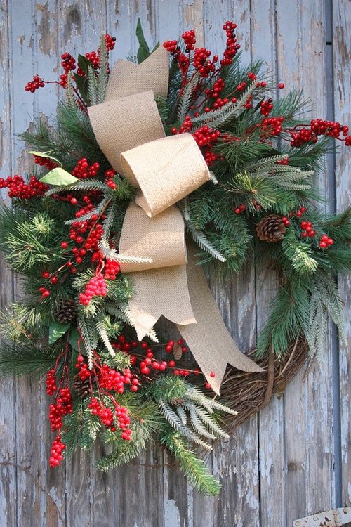 red-burlap-christmas-wreath