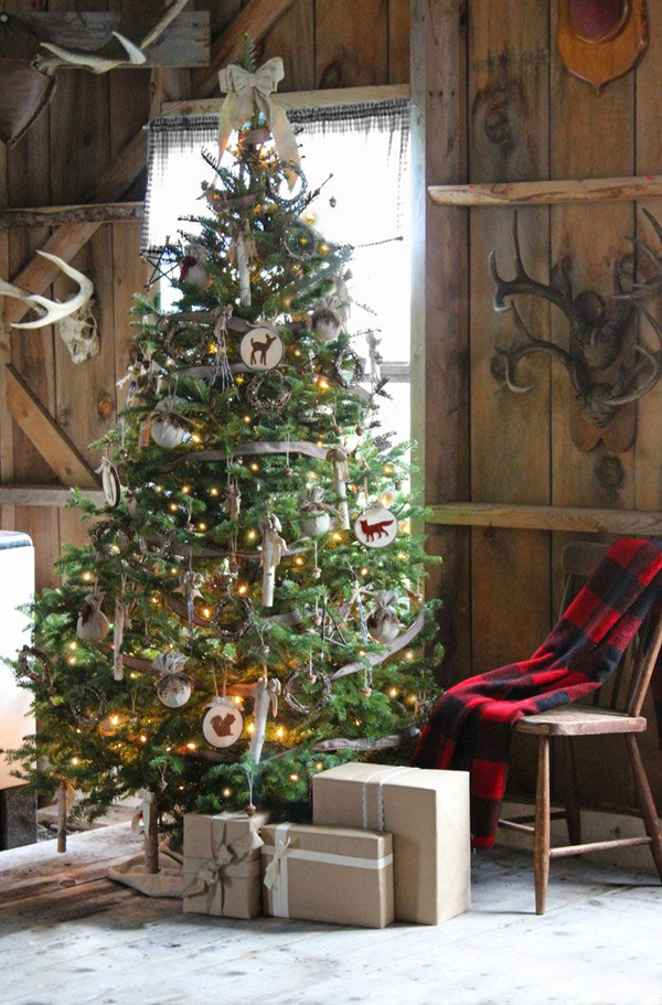 rustic-christmas-tree-decorating-ideas