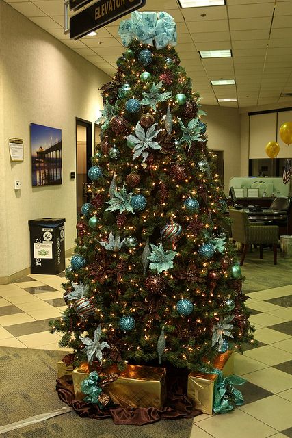 teal-and-brown-christmas-tree