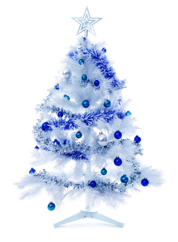 blue-with-white-christmas-tree-decoration