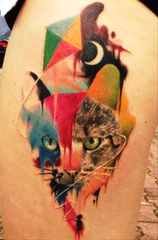 abstract-cat-tattoo