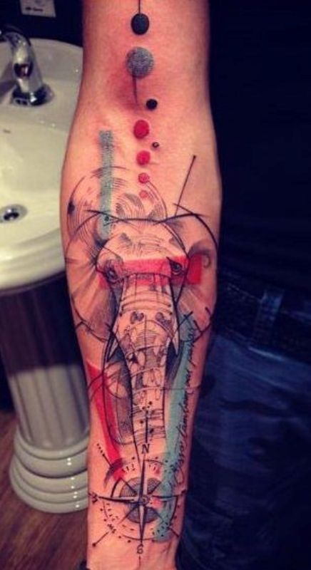 abstract-elephant-tattoo