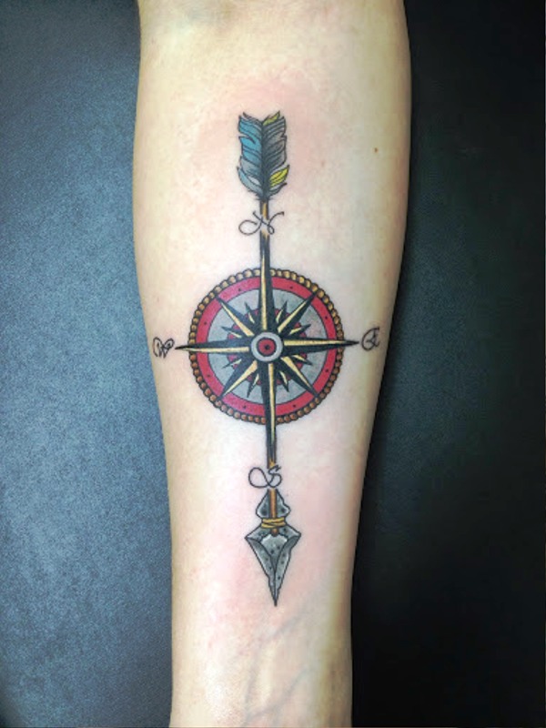 arrow-compass-tattoo-designs-for-men