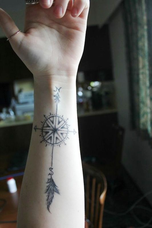 arrow-compass-tattoo
