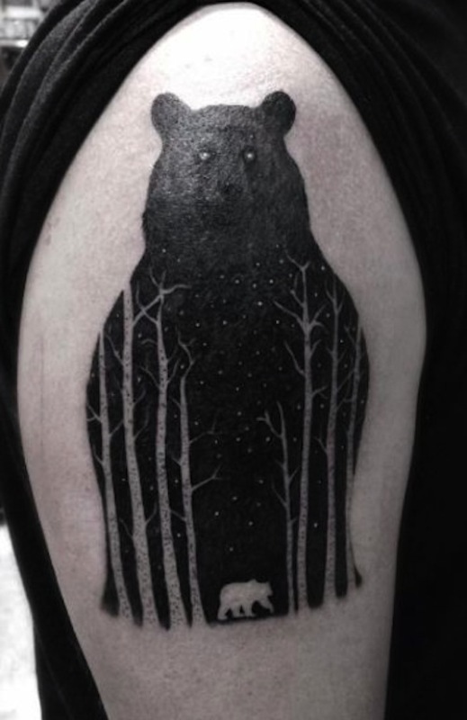 bear-silhouette-night-sky-tattoo