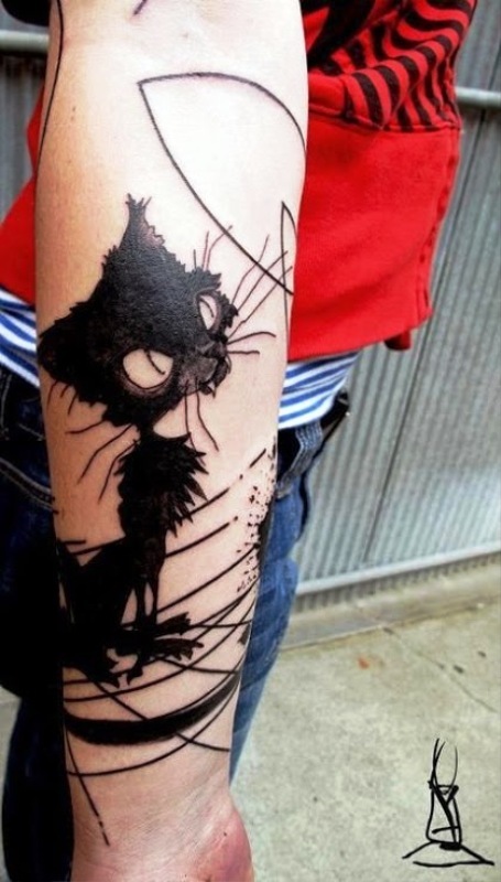 black-cat-tattoo-design