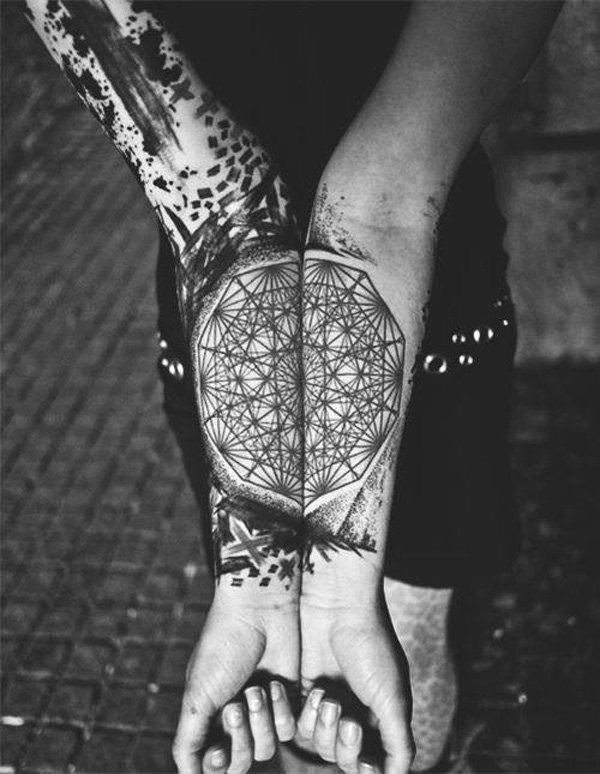 black-and-white-geometric-tattoos