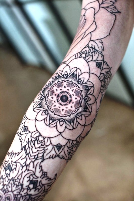 black-and-white-mandala-tattoo