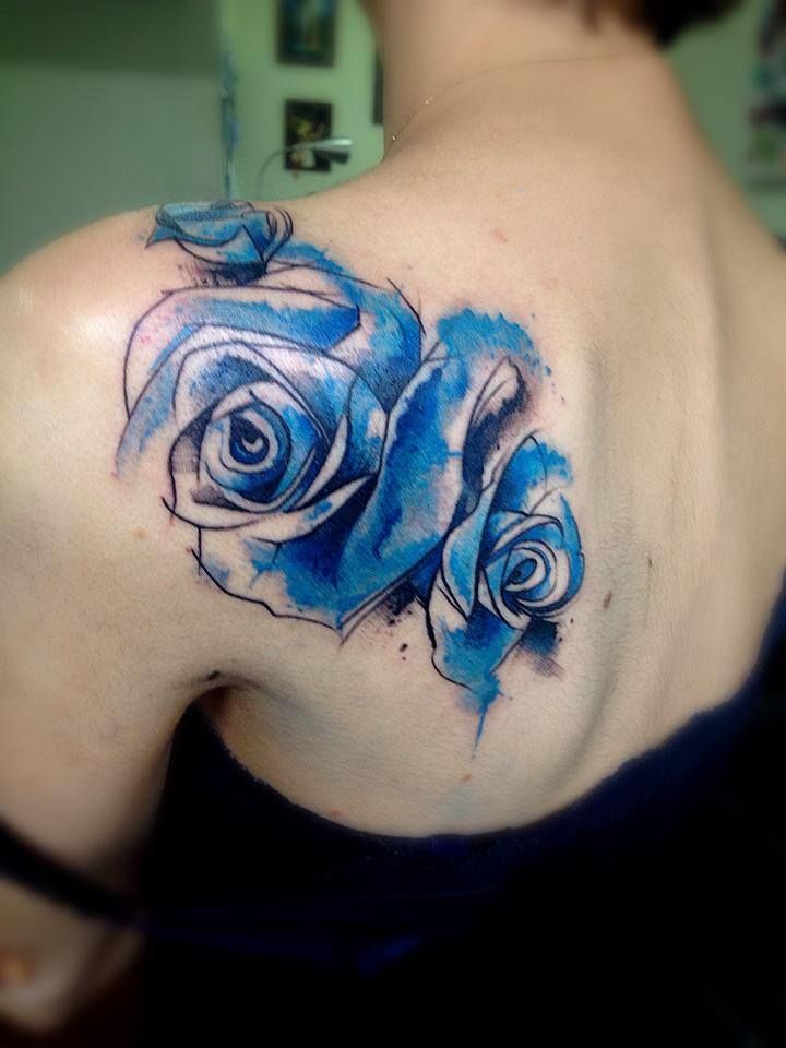 blue-watercolor-rose-tattoo
