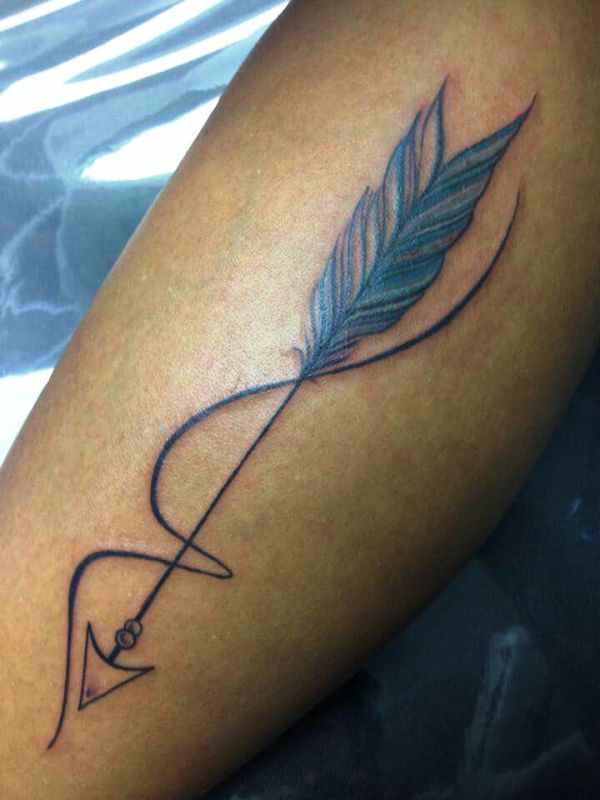 bow-and-arrow-feather-tattoo
