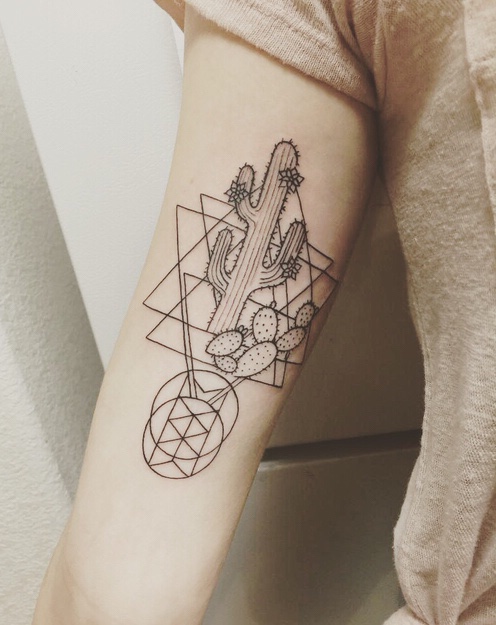 cactus-geometric-tattoo