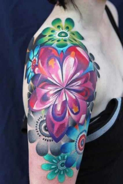 color-flower-tattoo-design