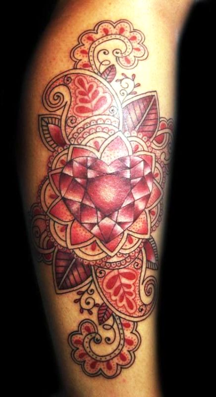 colored-geometric-heart-tattoo