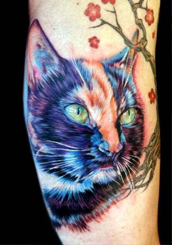 colorful-cat-tattoo