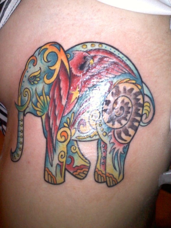 colorful-elephant-tattoo