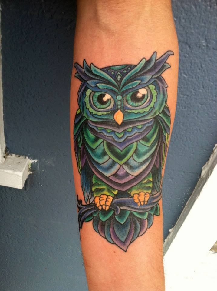 colorful-owl-tattoo