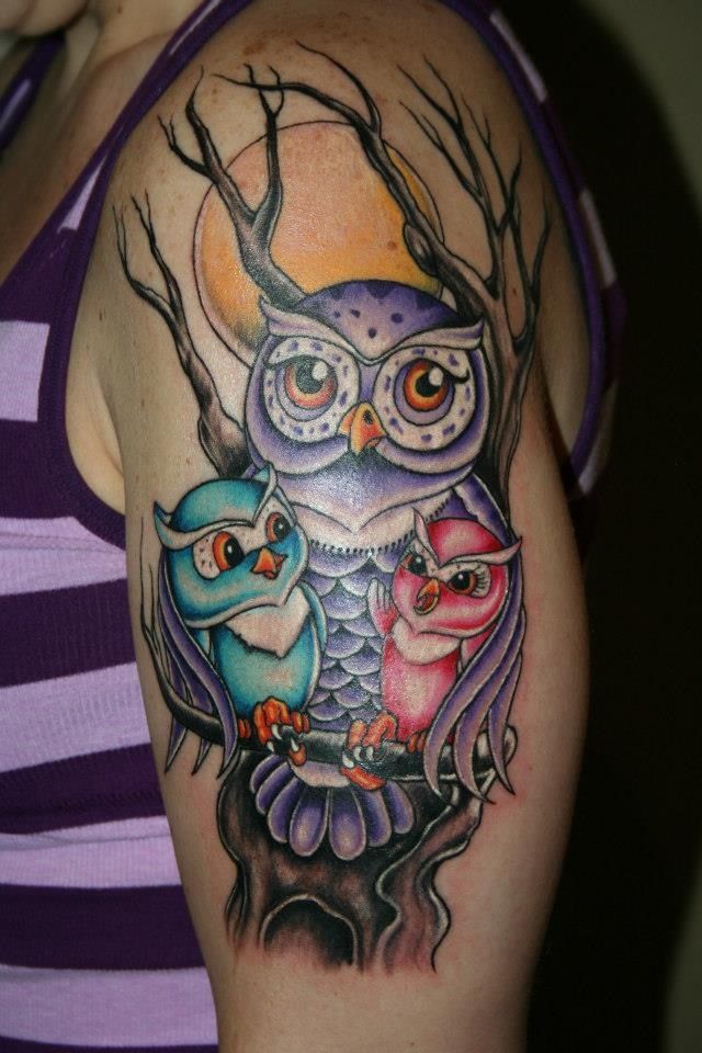 colorful-owl-tattoos