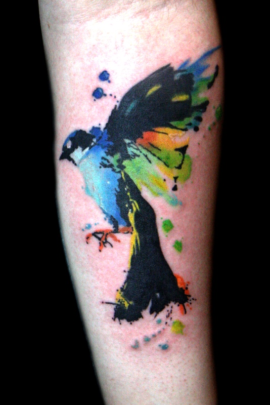 colorful-watercolor-bird-tattoo