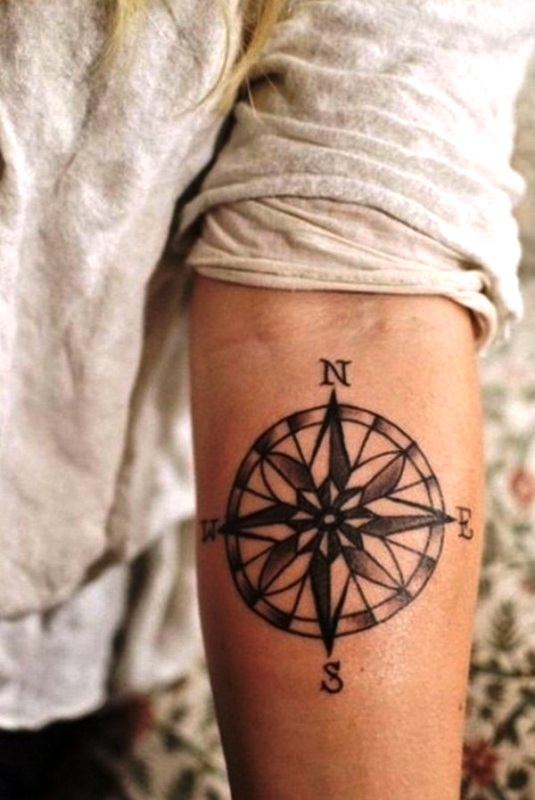 compass-tattoo-on-forearm