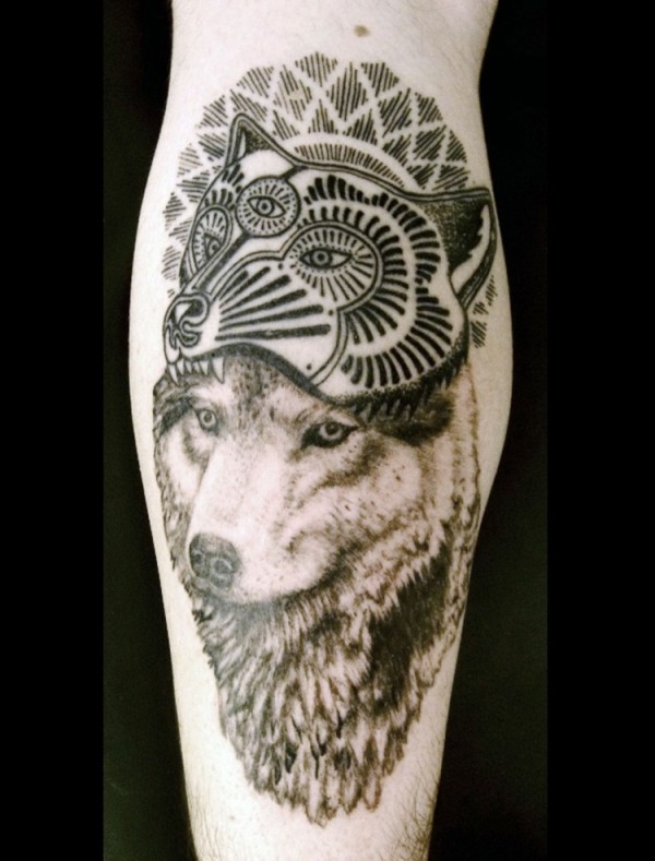 coyote-tattoo-design-geometric