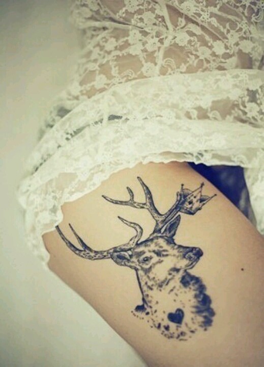 deer-thigh-tattoo