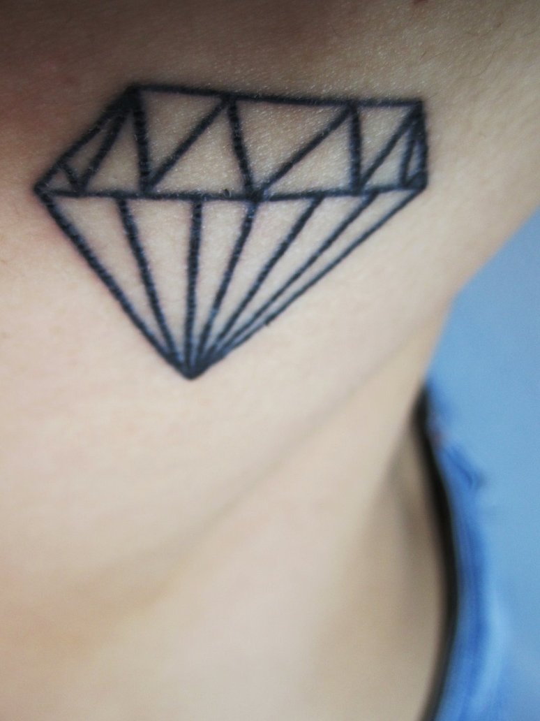 diamond-tattoo-outline
