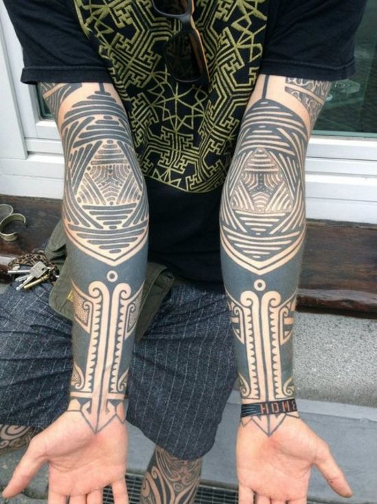 forearm-black-work-tattoo-design