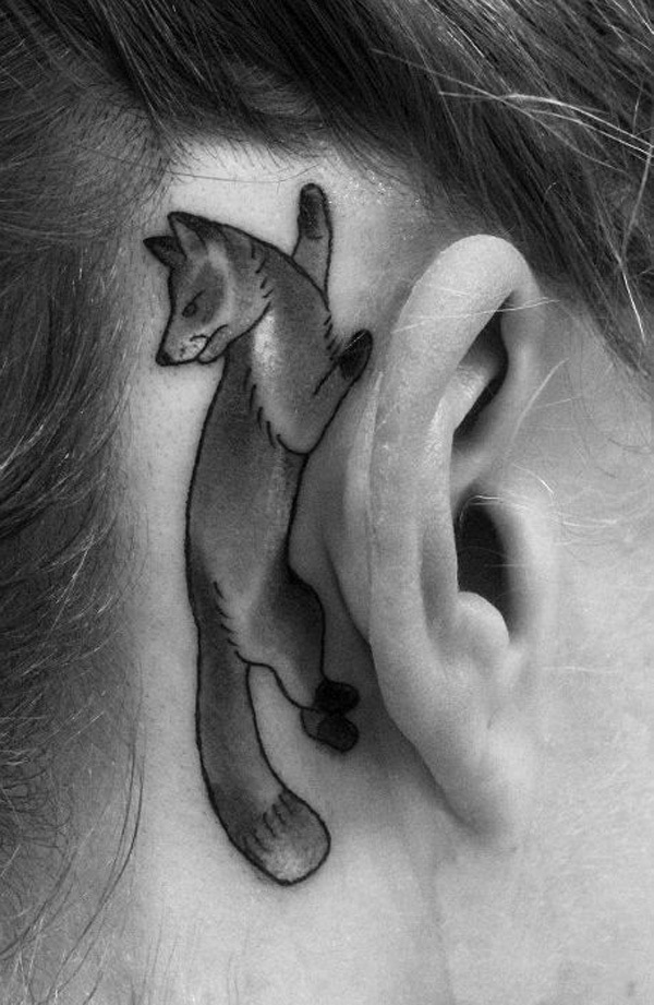 fox-tattoo-behind-ear