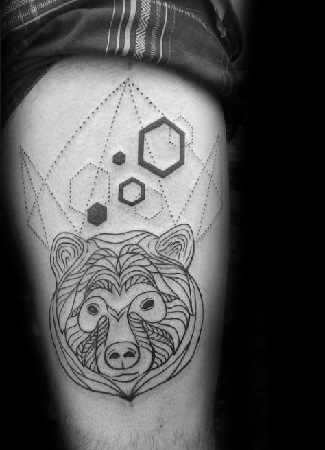 geometric-bear-tattoo