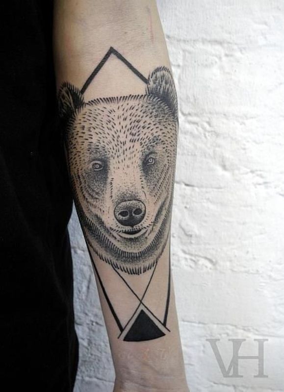 geometric-bear-tattoos