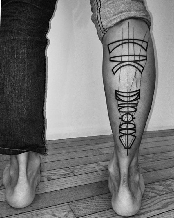 geometric-calf-tattoo