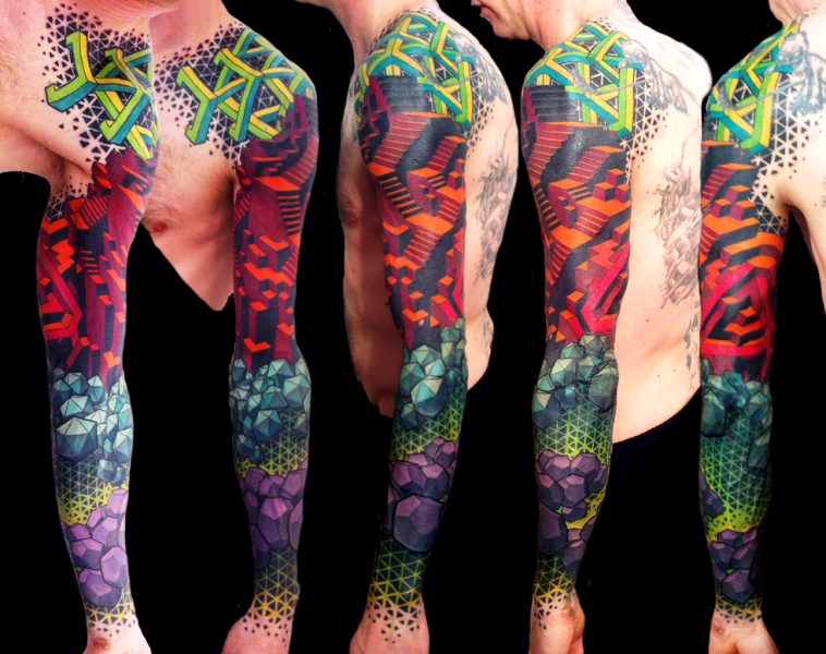 geometric-color-tattoo-sleeve
