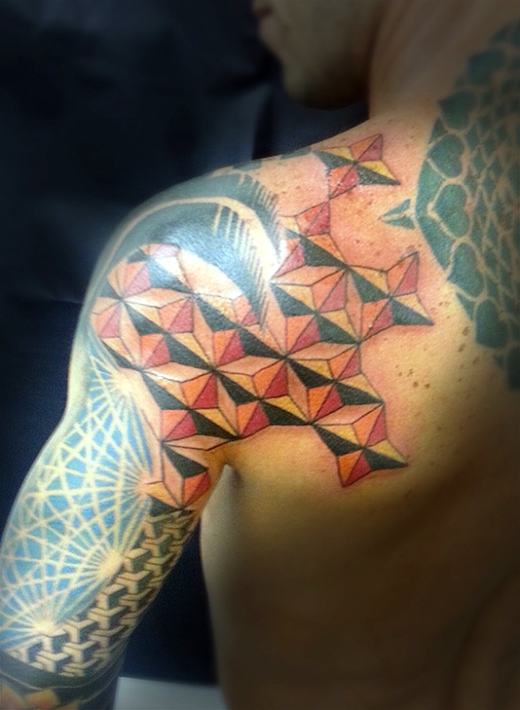 geometric-colorful-back-tattoos
