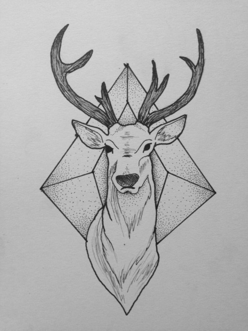 geometric-deer-drawing-tumblr-ideas