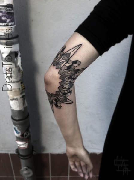 geometric-elbow-tattoo
