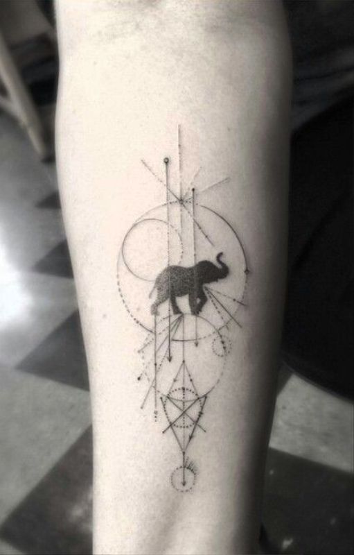 geometric-elephant-tattoo