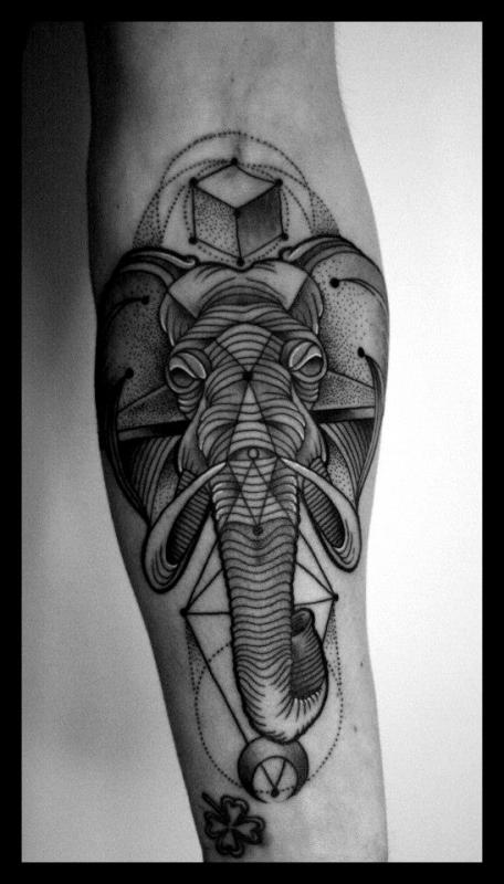 geometric-elephant-tattoo-design