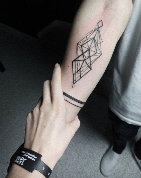 geometric-flower-skull-tattoos
