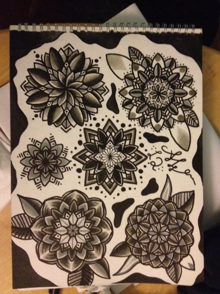 geometric-flower-tattoo-designs