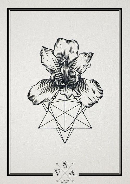 geometric-flower-tattoo-drawings
