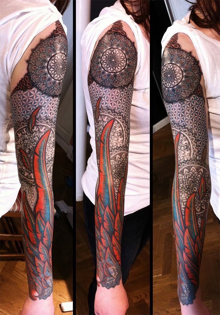 geometric-flower-tattoo-sleeve