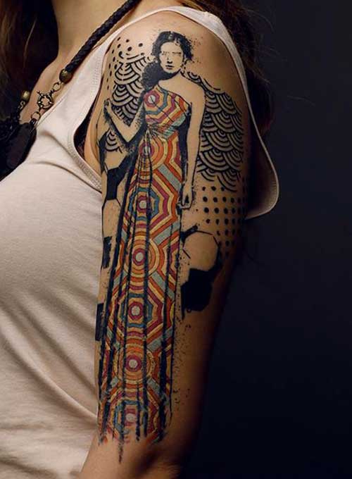 geometric-forearm-tattoo-designs-for-women
