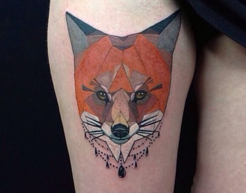 geometric-fox-tattoo